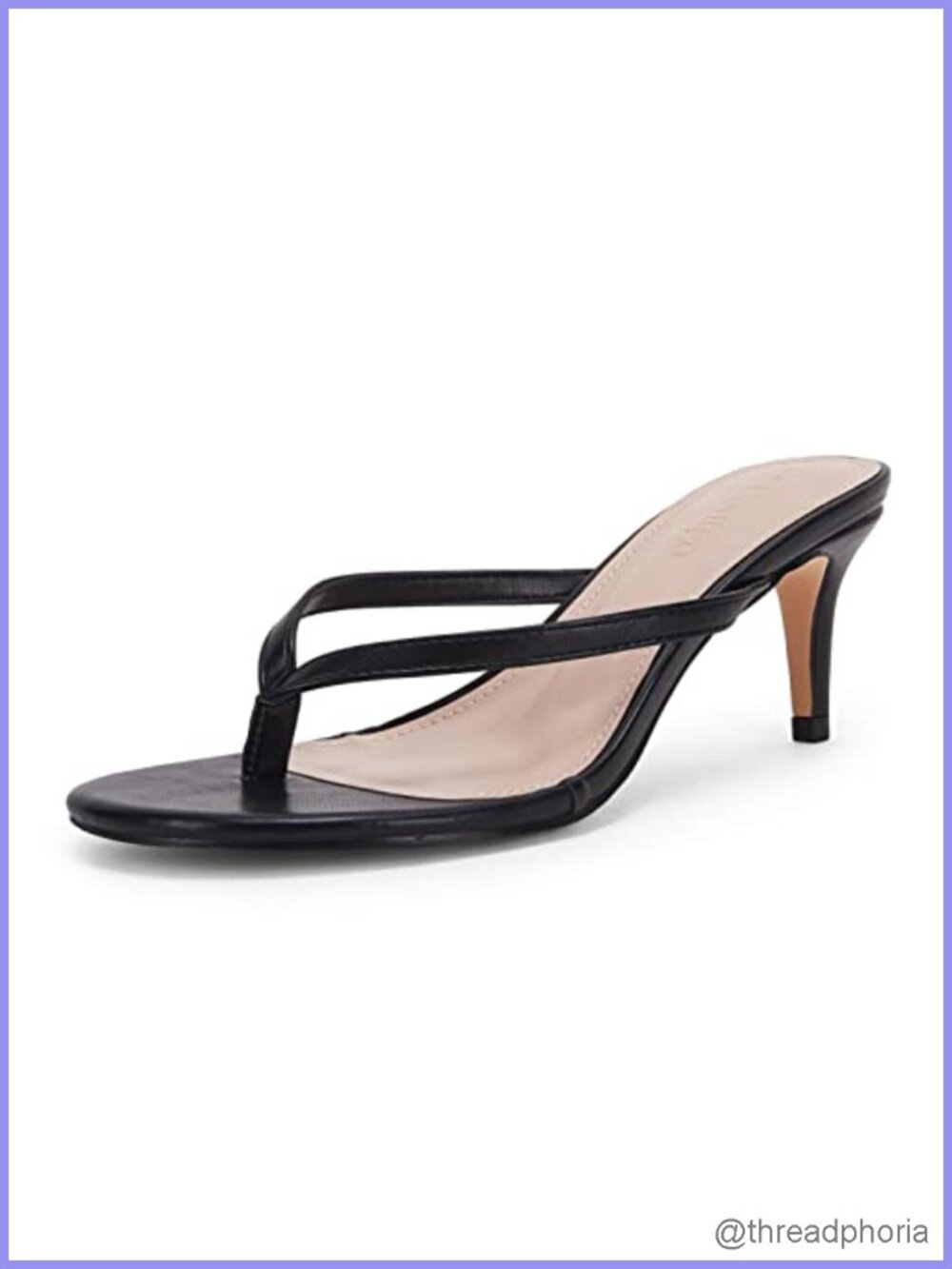 Women's Kitten Heels Flip Flops Thong Heeled Sandals Round Open Toe Strappy